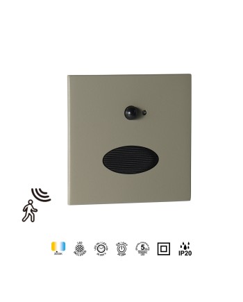 PROA * BAÑADOR PARED LED 3W 3000K GRIS/VERDE